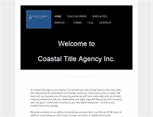 Tablet Screenshot of coastaltitleagency.com